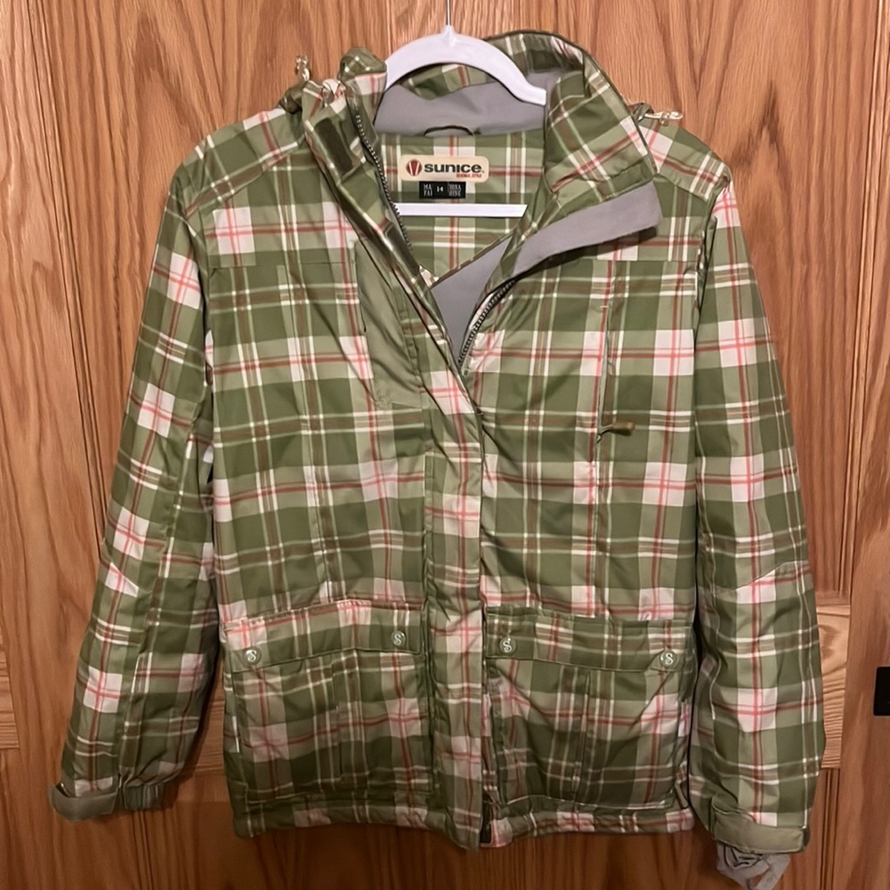 Juniors Plaid Ski Jacket